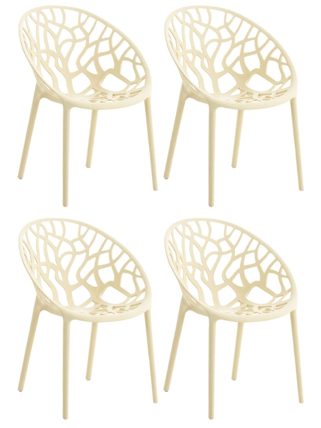 4 db Hope szék készlet, krém