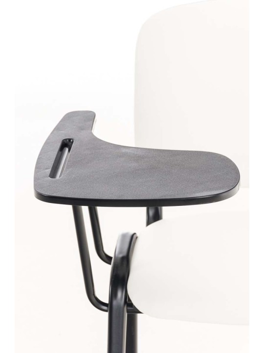 Ken szék összecsukható asztali műbőrrel, fehér