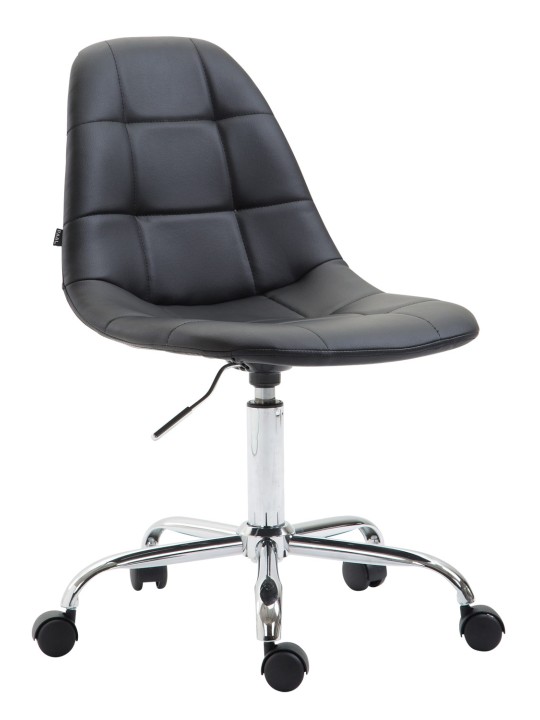 Reims műbőr irodai szék, fekete