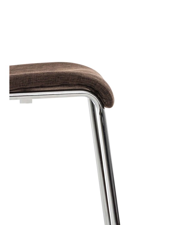 Bárszék Hoover szövet 4 méteres króm kerettel, barna