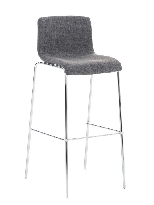 Bárszék Hoover szövet 4 méteres króm kerettel, világosszürke