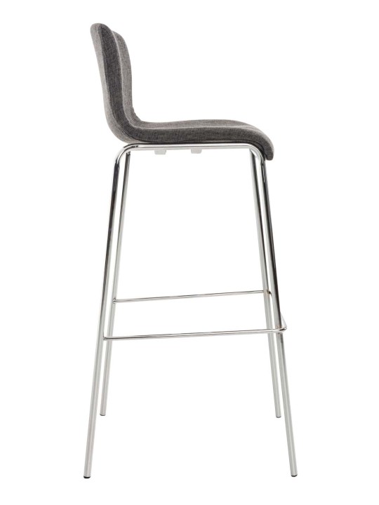 Bárszék Hoover szövet 4 méteres króm kerettel, világosszürke