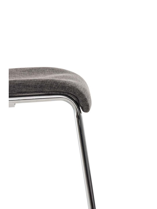 Bárszék Hoover szövet 4 méteres króm kerettel, világosszürke
