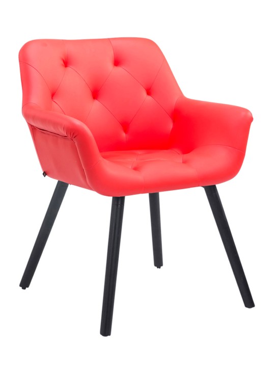 Cassidy műbőr látogatószék, piros