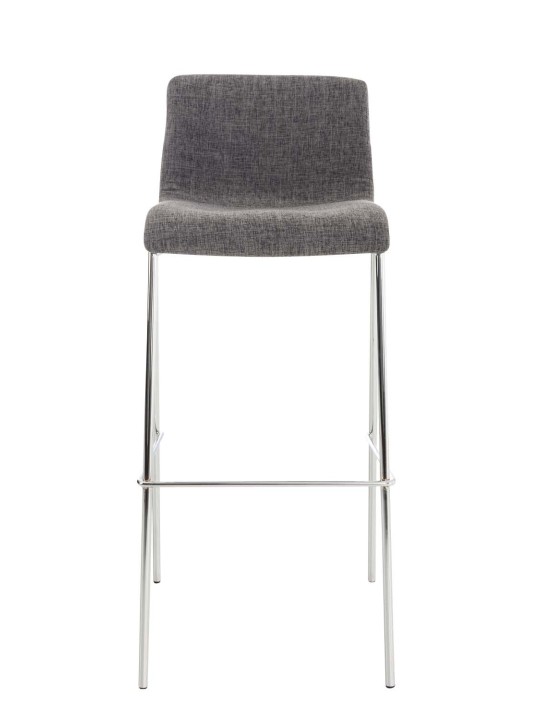 2 db bárszék szett Hoover szövet 4 méteres króm kerettel, világosszürke