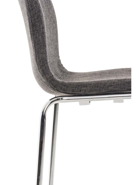 2 db bárszék szett Hoover szövet 4 méteres króm kerettel, világosszürke