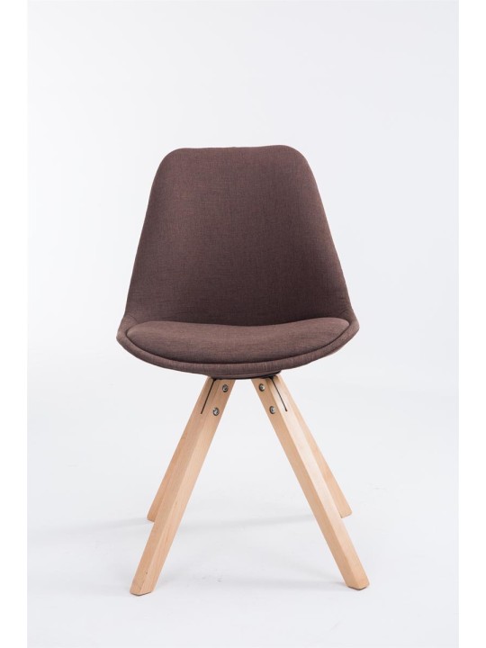 Látogatószék Toulouse szövet Natura Square, barna