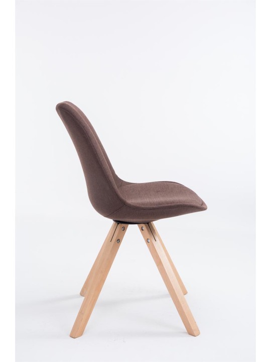 Látogatószék Toulouse szövet Natura Square, barna