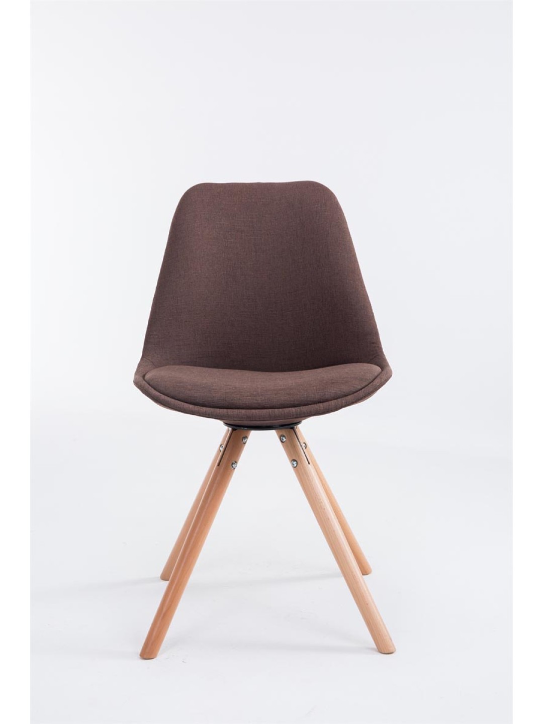 Látogatószék Toulouse szövet Natura kerek, barna