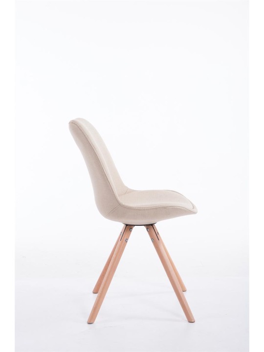 Látogatószék Toulouse szövet Natura kerek, krém