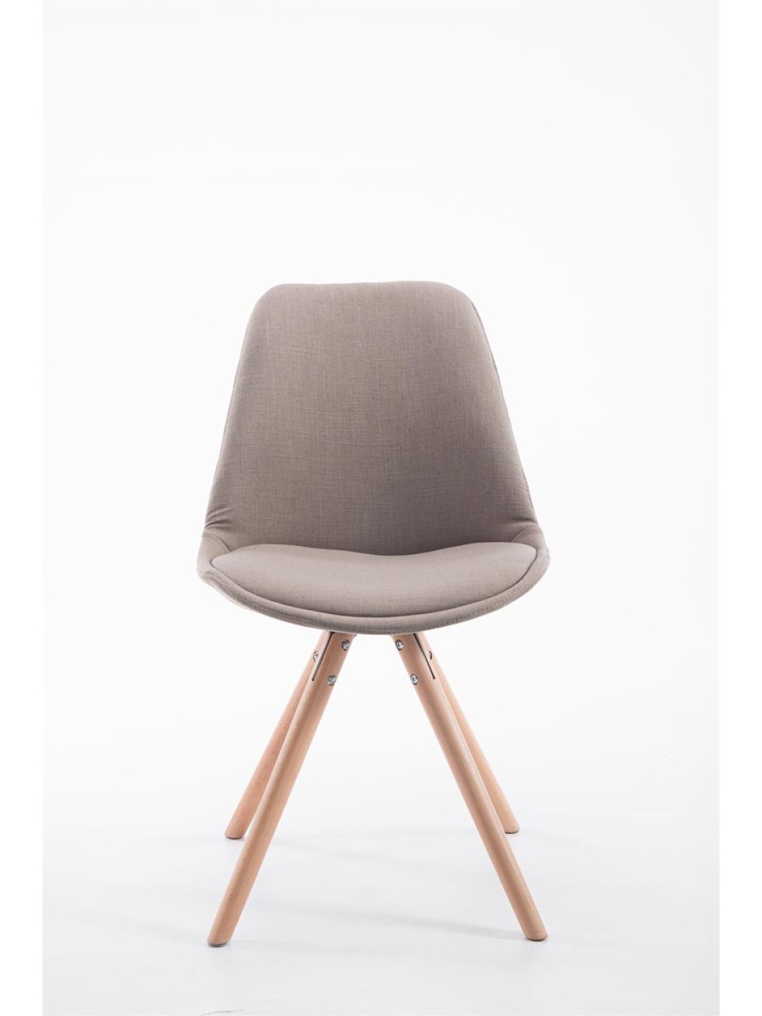 Látogatószék Toulouse szövet Natura kerek, taupe