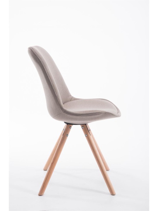 Látogatószék Toulouse szövet Natura kerek, taupe