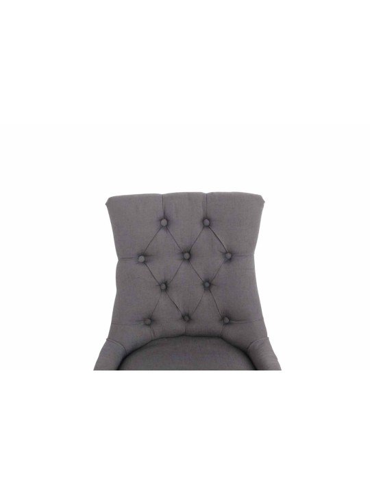 Étkezőszék Aberdeen szövet antik, sötétszürke