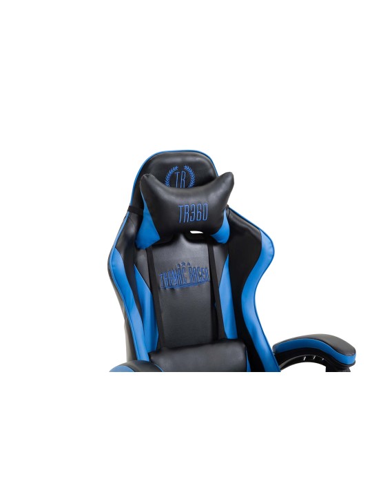 Ignite műbőr irodai szék, fekete/kék