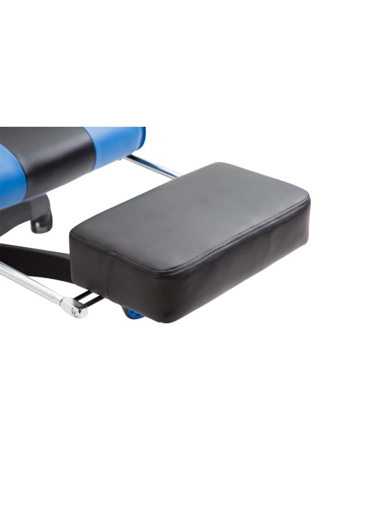 Ignite műbőr irodai szék, fekete/kék