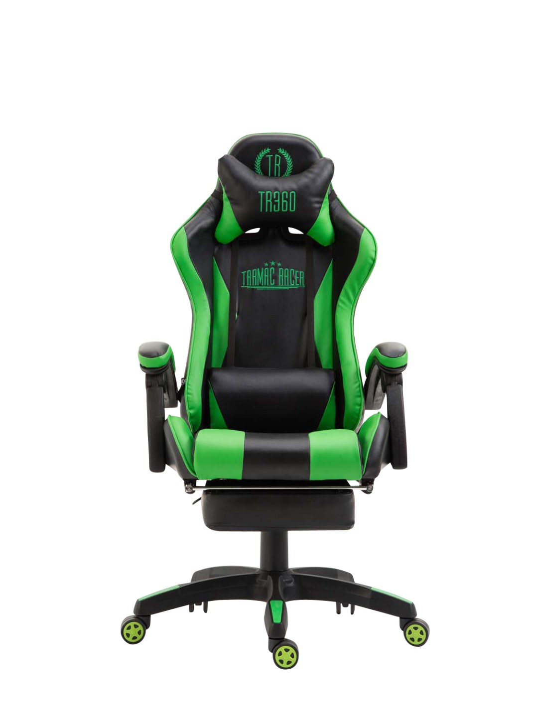 Ignite műbőr irodai szék, fekete/zöld