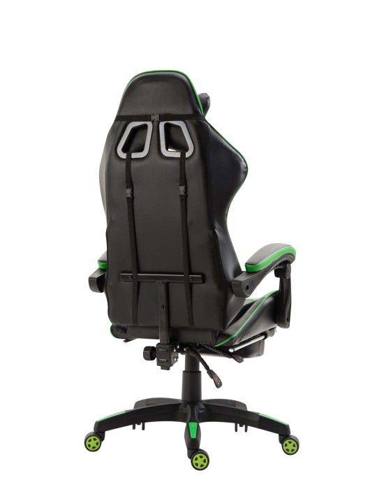 Ignite műbőr irodai szék, fekete/zöld