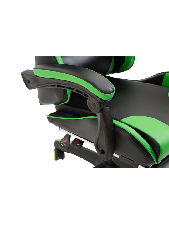 Ignite műbőr irodai szék, fekete/zöld