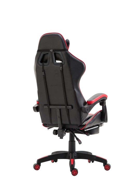 Ignite műbőr irodai szék, fekete/piros