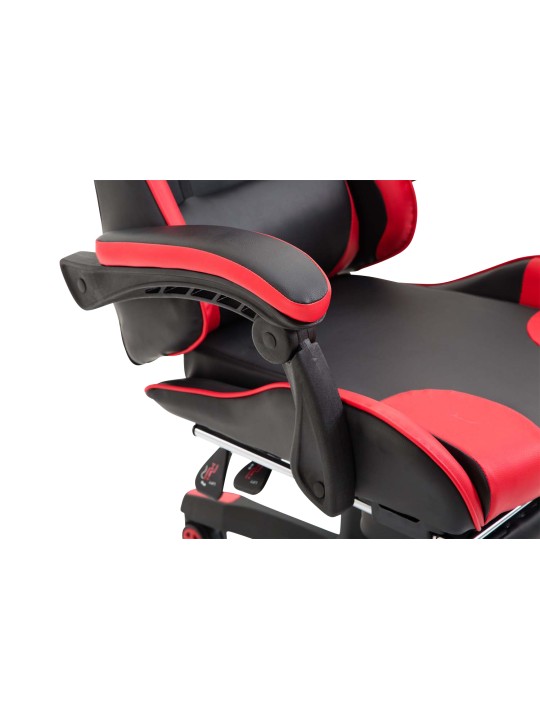 Ignite műbőr irodai szék, fekete/piros