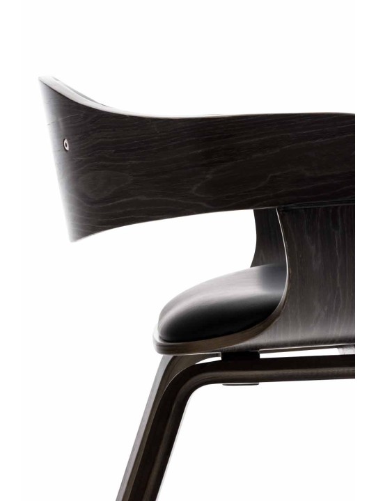 Kingston műbőr látogatószék, fekete/szürke Kingston műbőr látogatószék, fekete/szürke