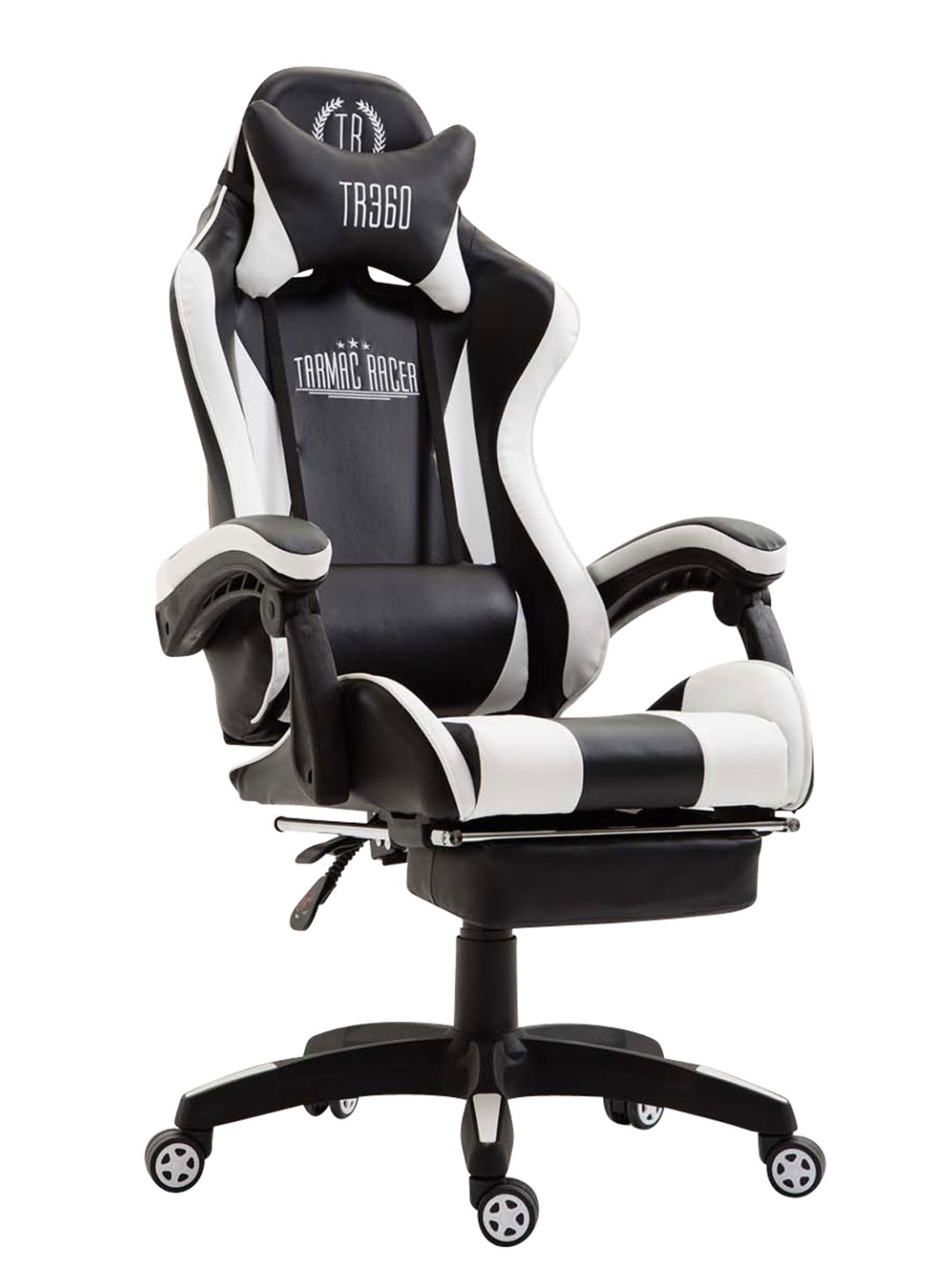 Ignite műbőr irodai szék, fekete/fehér