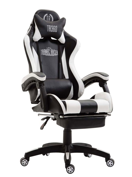 Ignite műbőr irodai szék, fekete/fehér