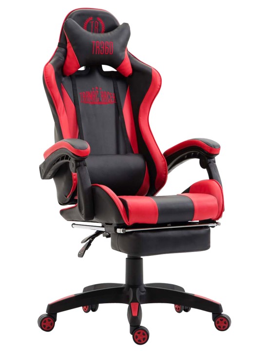 Ignite műbőr irodai szék, fekete/piros