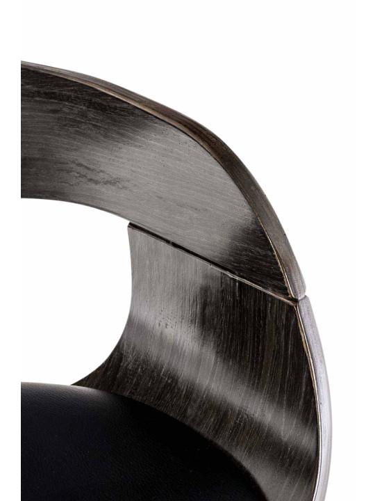 2 db Kingston C műbőr bárszék készlet, fekete/szürke