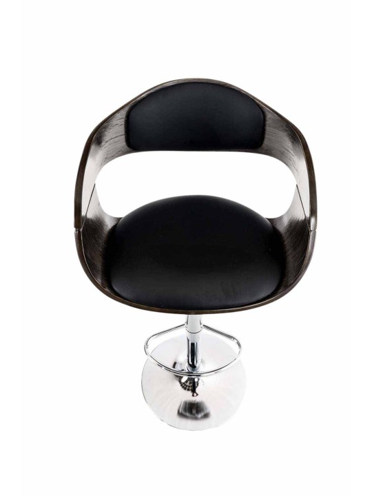 2 db Kingston C műbőr bárszék készlet, fekete/szürke