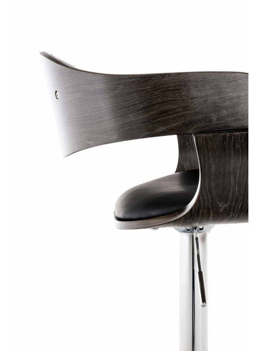 2 db Kingston C műbőr bárszék készlet, fekete/szürke