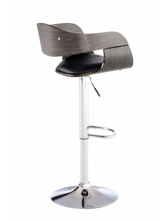 2 db Kingston C műbőr bárszék készlet, fekete/szürke