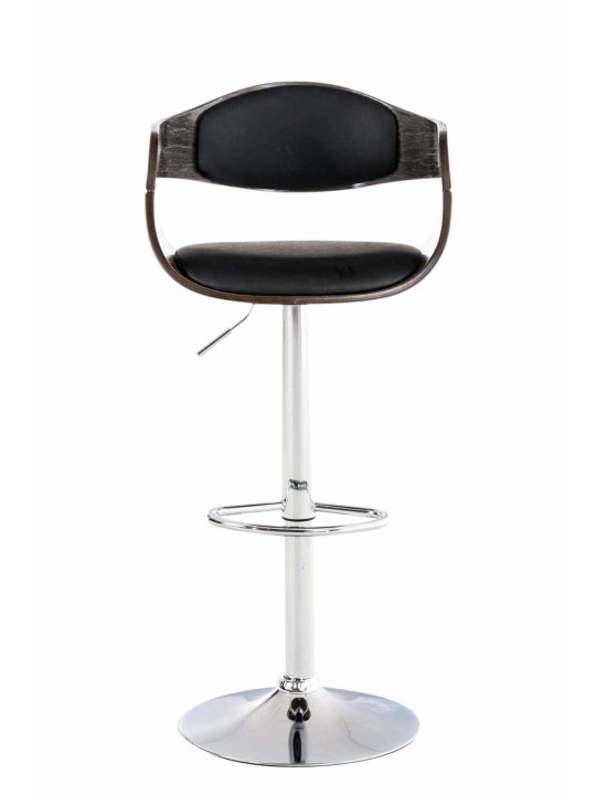 2 db Kingston C műbőr bárszék készlet, fekete/szürke