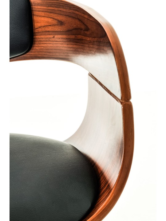 2 db Kingston C műbőr bárszék készlet, dió/fekete 2 db Kingston C műbőr bárszék készlet, dió/fekete