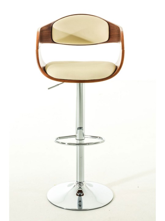 2 db Kingston C műbőr bárszék készlet, dió/krém