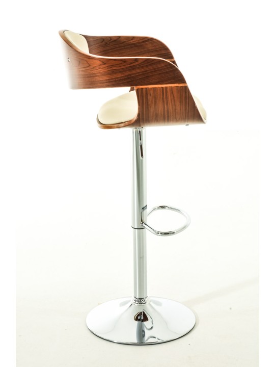 2 db Kingston C műbőr bárszék készlet, dió/krém