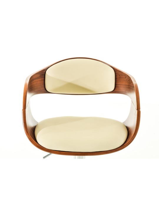 2 db Kingston C műbőr bárszék készlet, dió/krém