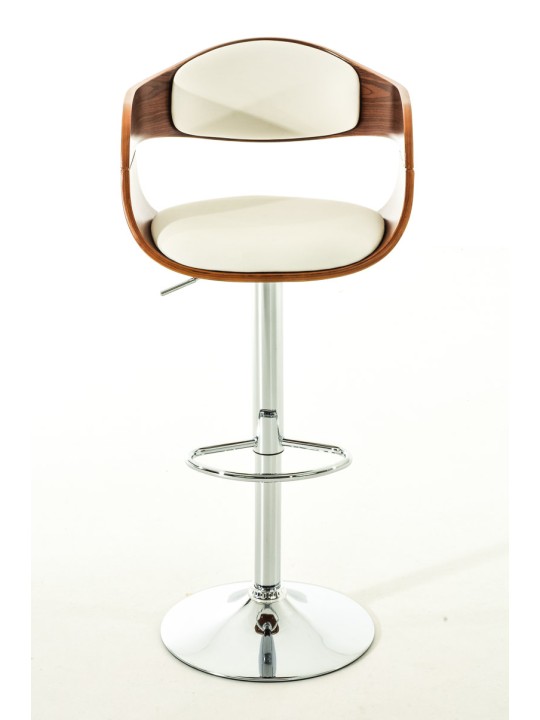 2 db Kingston C műbőr bárszék készlet, dió/fehér