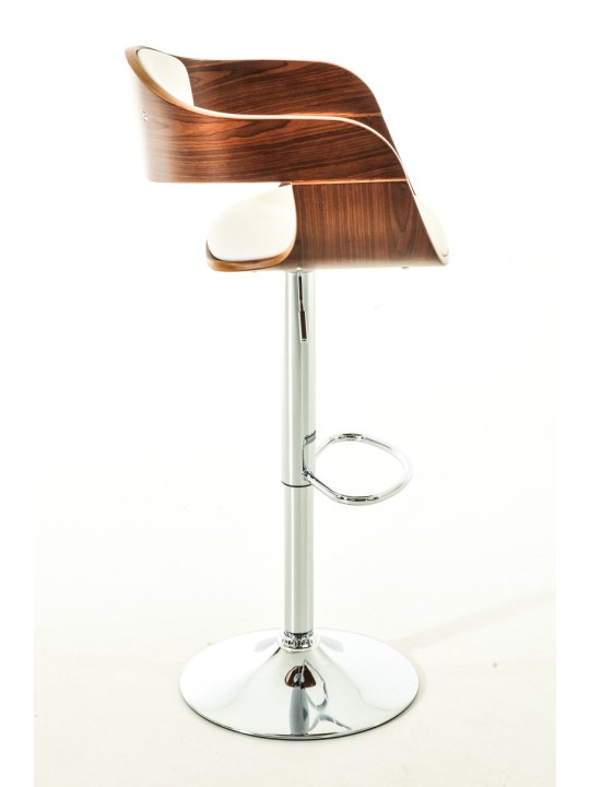 2 db Kingston C műbőr bárszék készlet, dió/fehér