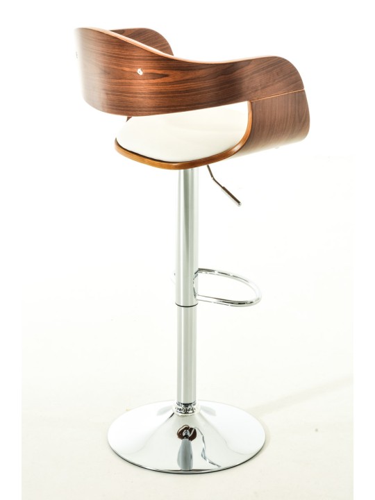 2 db Kingston C műbőr bárszék készlet, dió/fehér