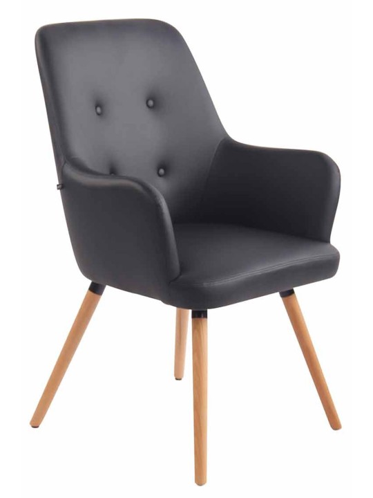 Lounger Aarhus műbőr natúr, fekete