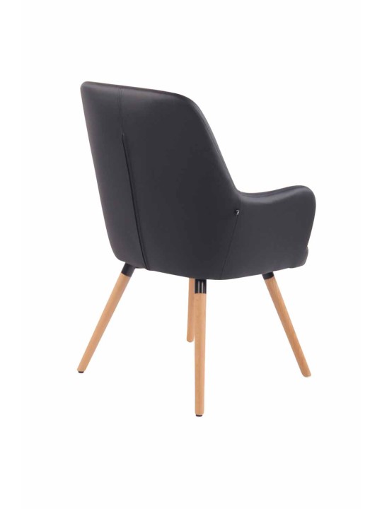 Lounger Aarhus műbőr natúr, fekete