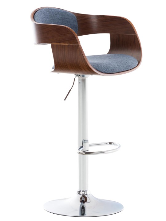 Bárszék Kingston C szövet, dió/kék