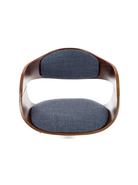 Bárszék Kingston C szövet, dió/kék