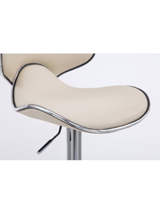 2 db bárszék Las Vegas V2 króm műbőr szett, krém