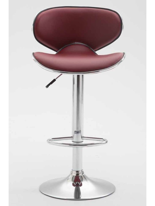 2 db bárszék Las Vegas V2 króm műbőr szett, bordó