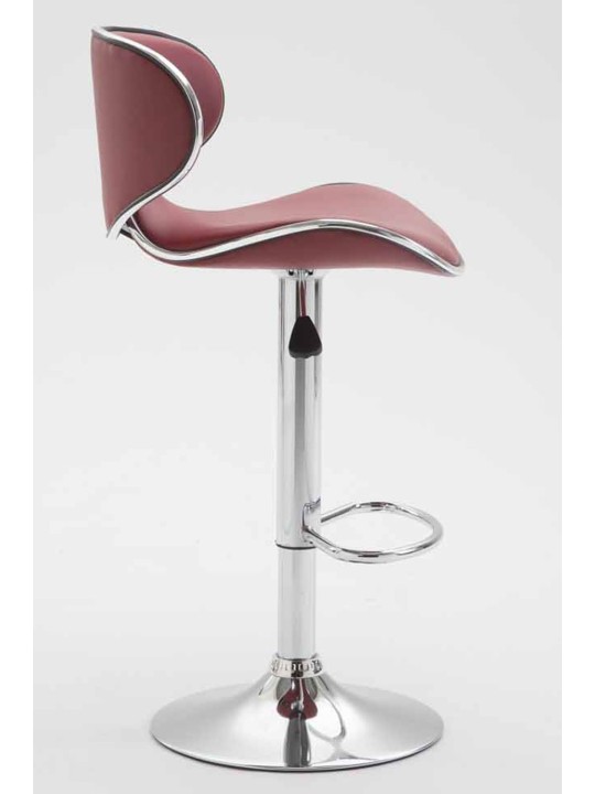 2 db bárszék Las Vegas V2 króm műbőr szett, bordó