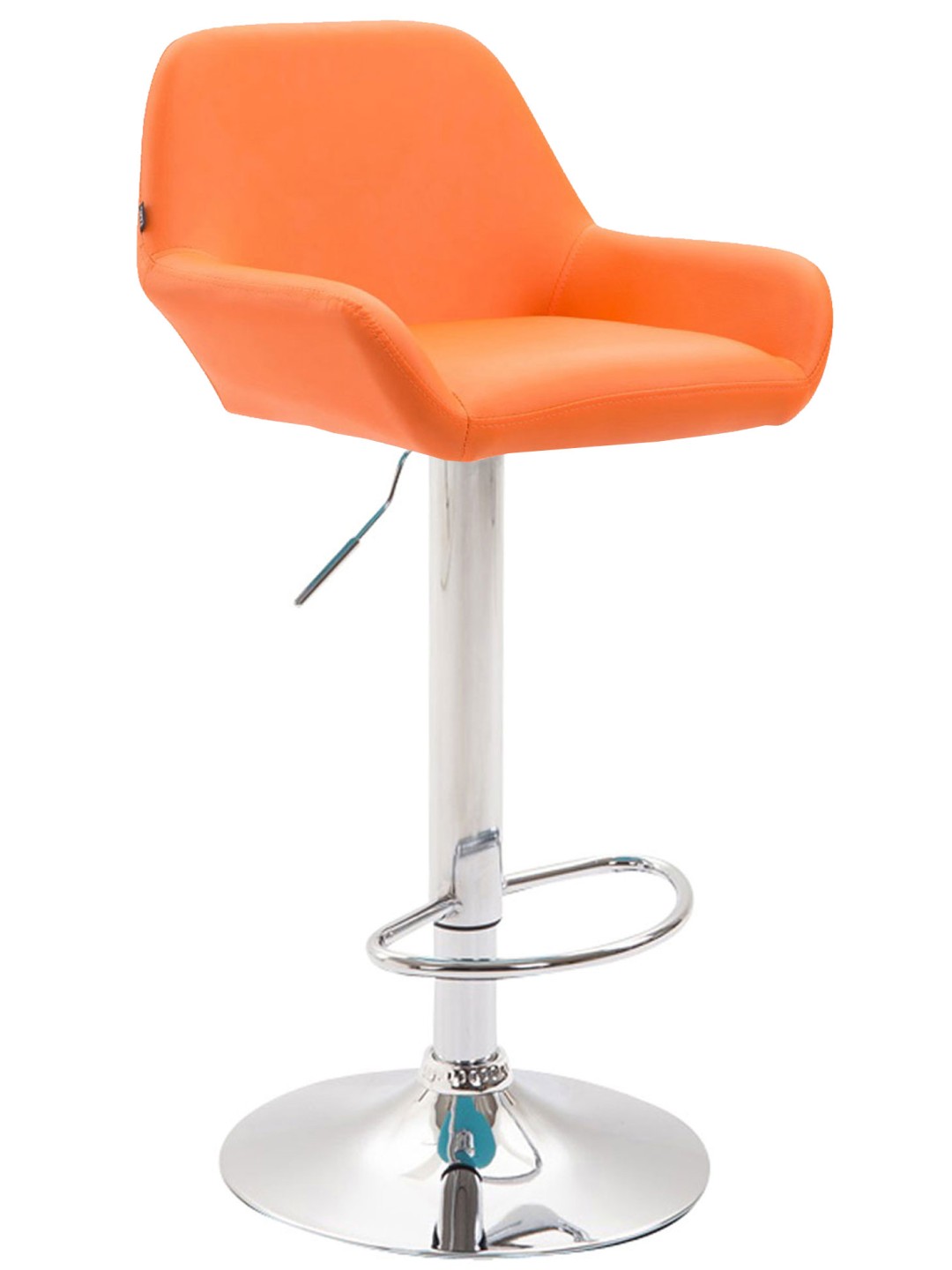 Bárszék Braga műbőr króm, narancs