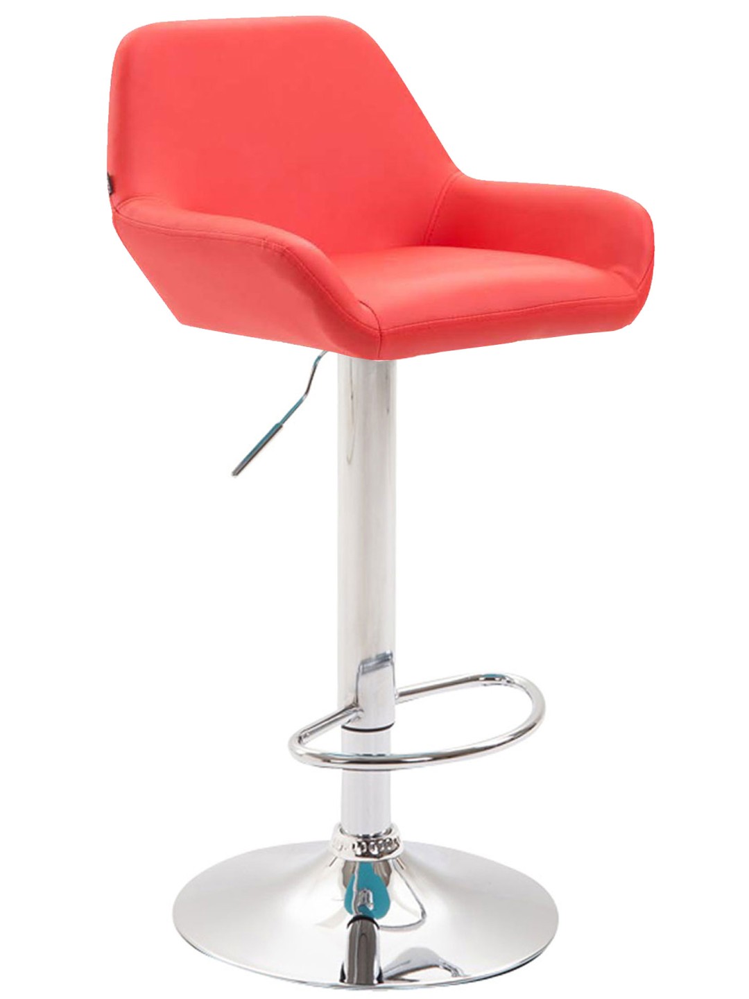 Bárszék Braga műbőr króm, piros