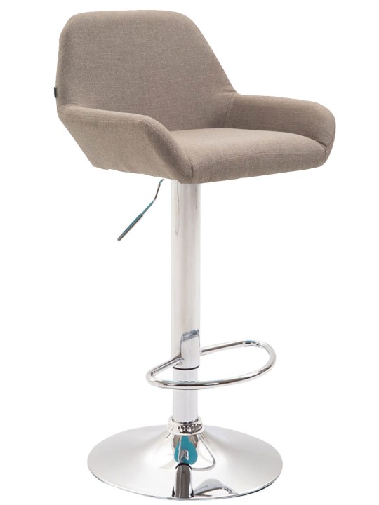 Bárszék Braga szövet króm, taupe